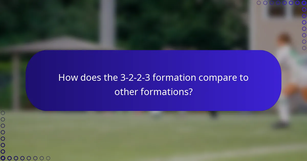 How does the 3-2-2-3 formation compare to other formations?